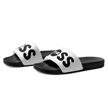 Load image into Gallery viewer, The Boss Men’s slides | Black and White
