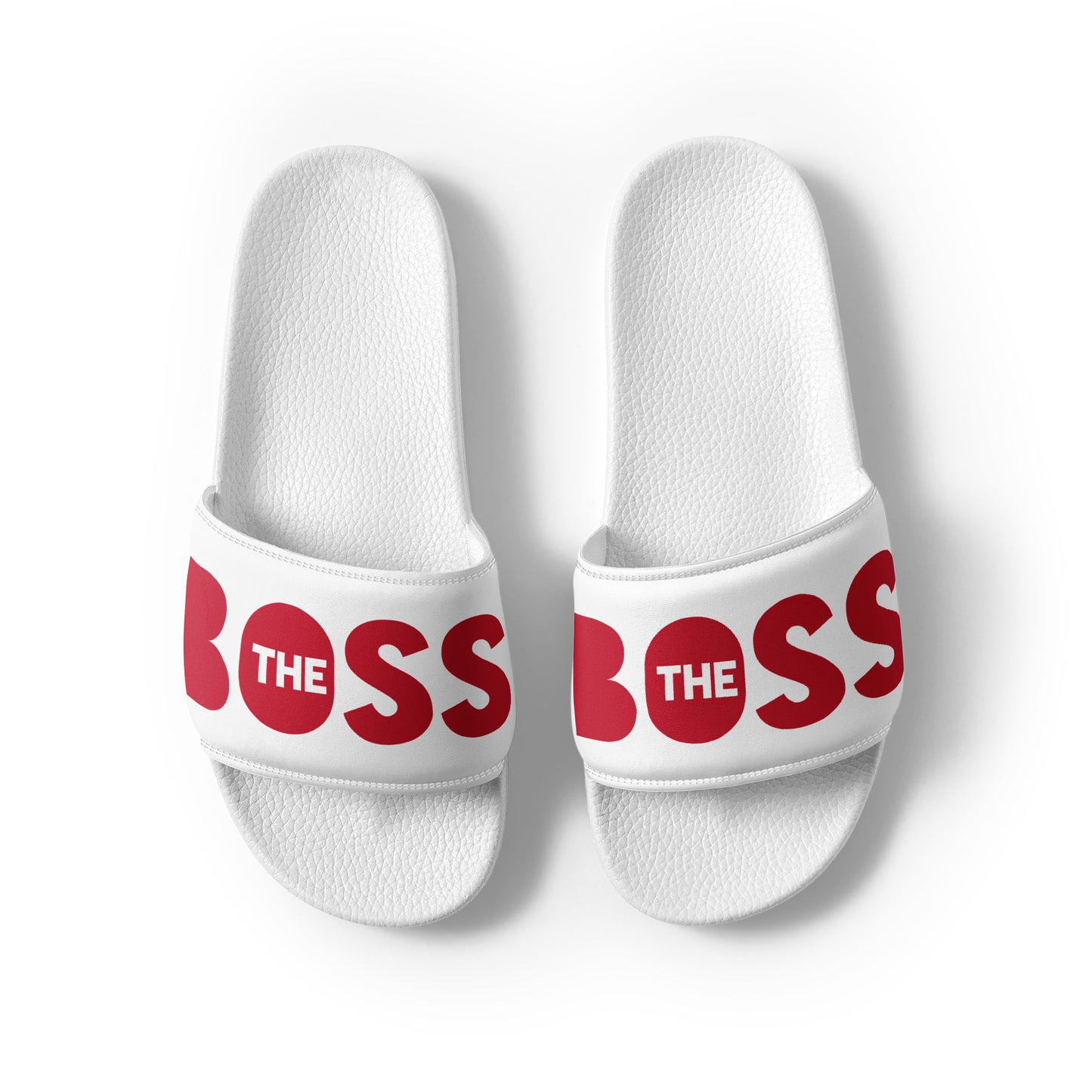 The Boss Men’s slides | White and Red