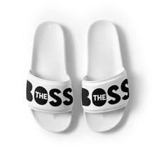 Load image into Gallery viewer, The Boss Men’s slides | Black and White