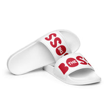 Load image into Gallery viewer, The Boss Men’s slides | White and Red