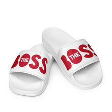 Load image into Gallery viewer, The Boss Men’s slides | White and Red