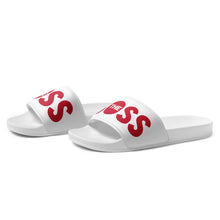 Load image into Gallery viewer, The Boss Men’s slides | White and Red