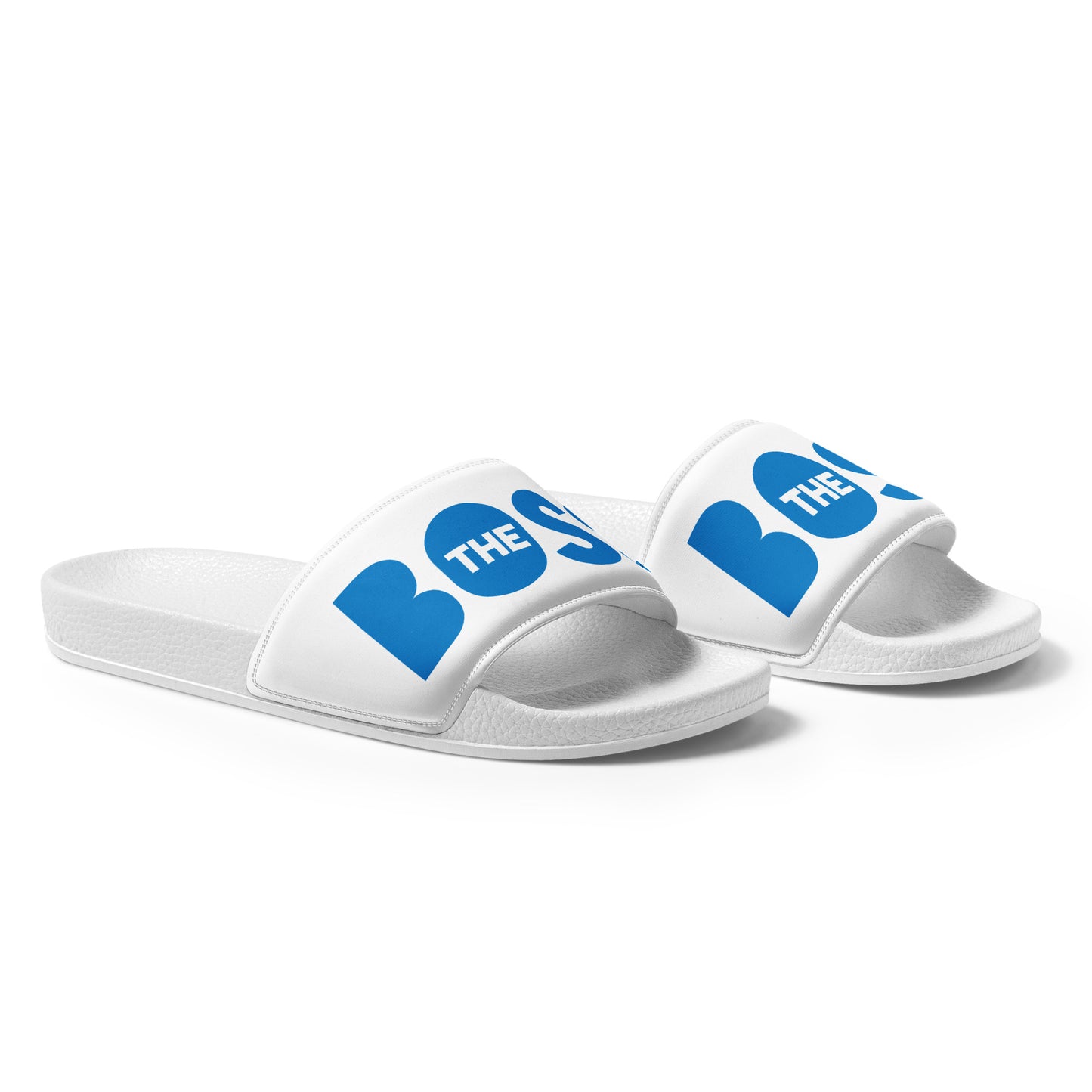 The Boss Men’s slides | White and Blue