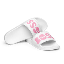 Load image into Gallery viewer, The Boss Women's slides | White and Pink