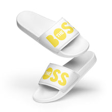 Load image into Gallery viewer, The Boss Women's slides | White and Yellow