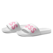 Load image into Gallery viewer, The Boss Women's slides | White and Pink