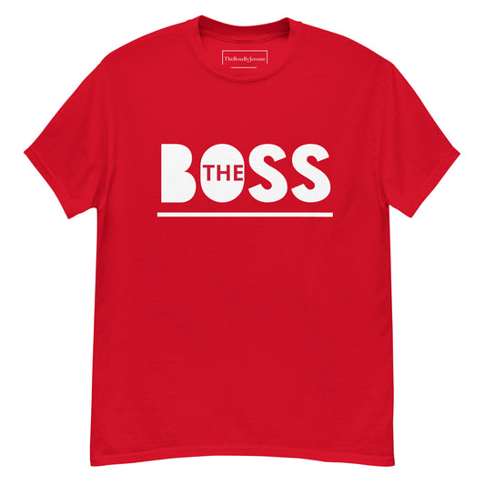 Men's Classic T Shirt | Red and White