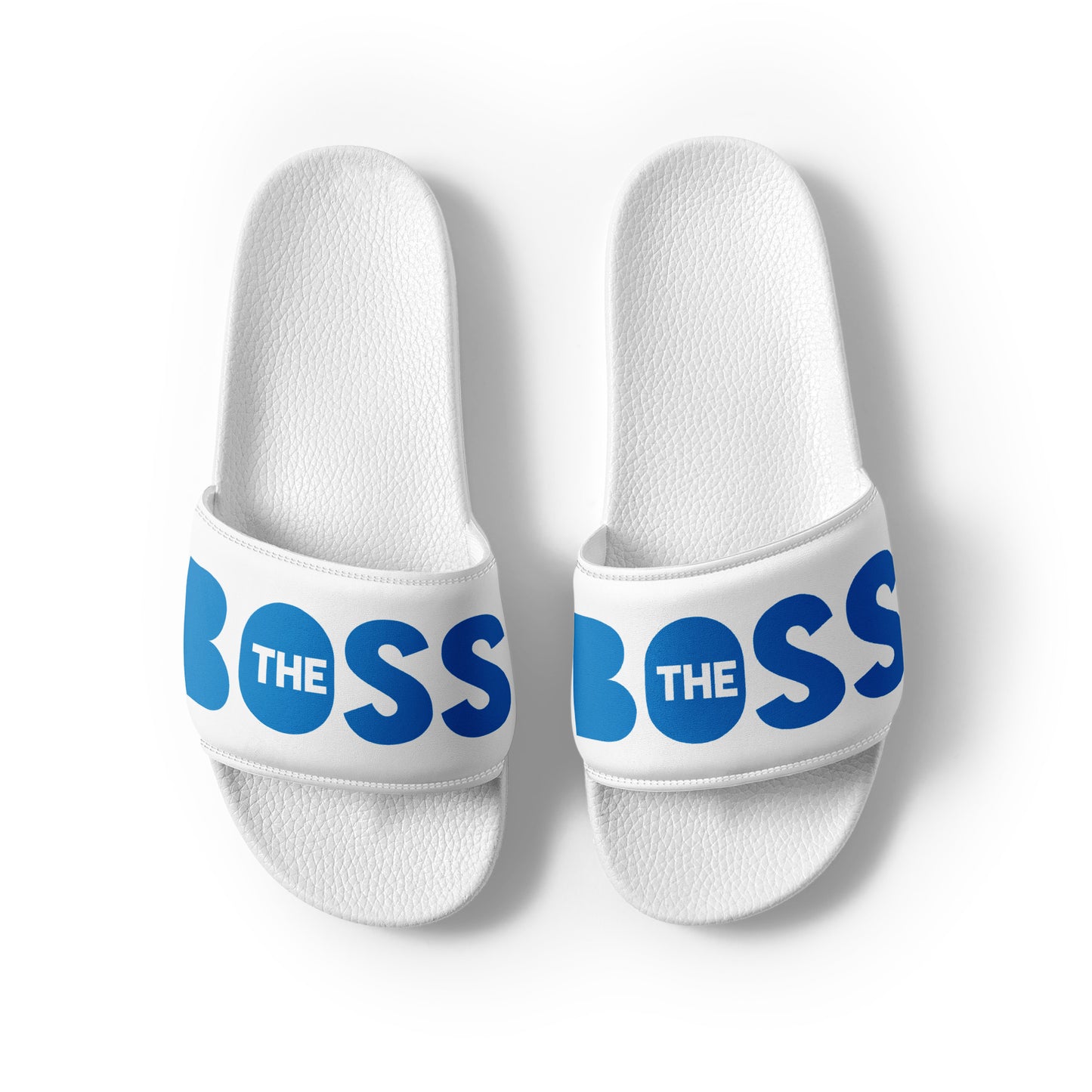 The Boss Men’s slides | White and Blue