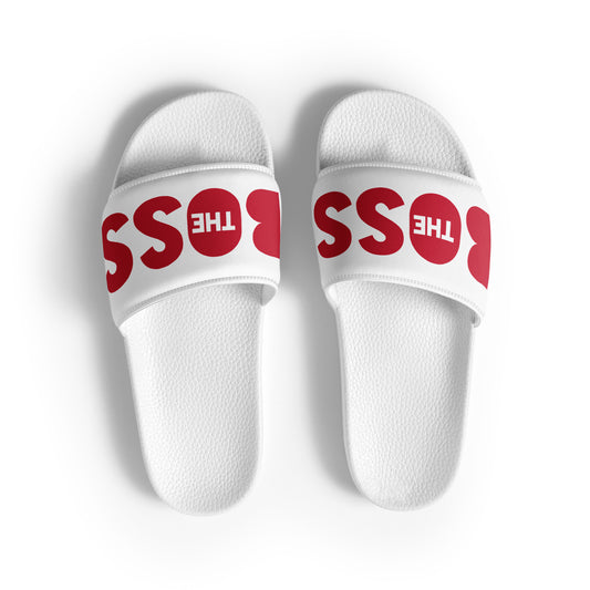 The Boss Men’s slides | White and Red