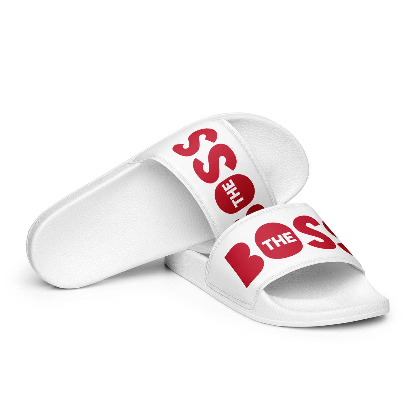 The Boss Men’s slides | White and Red