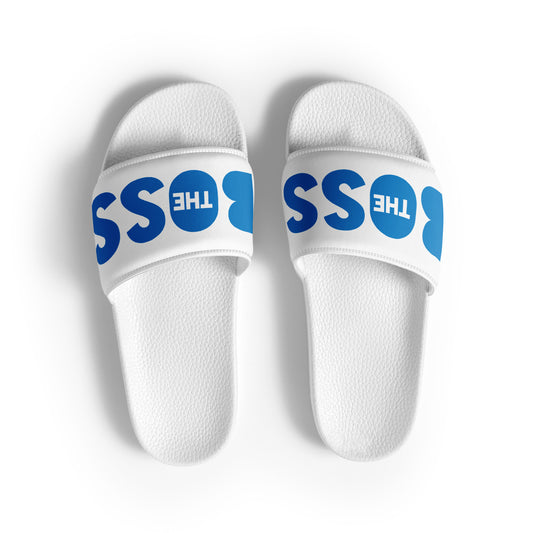 The Boss Men’s slides | White and Blue