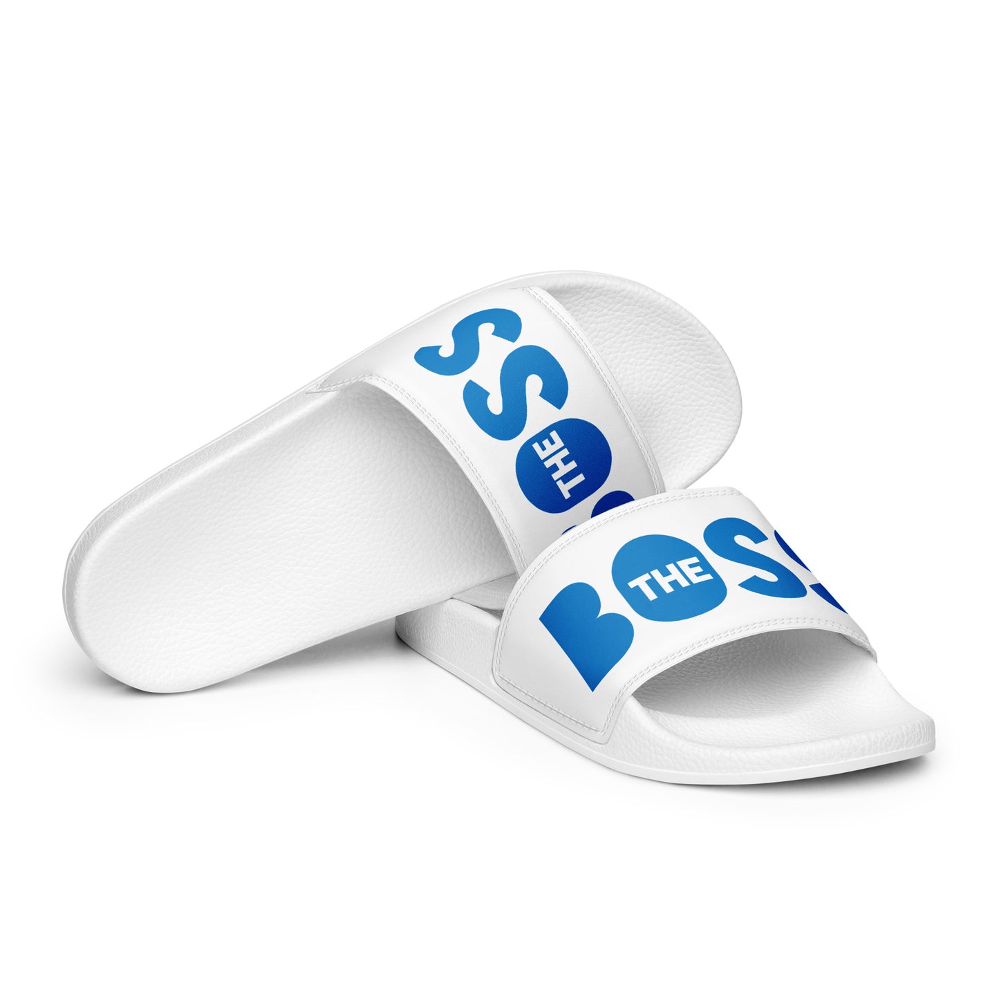 The Boss Men’s slides | White and Blue