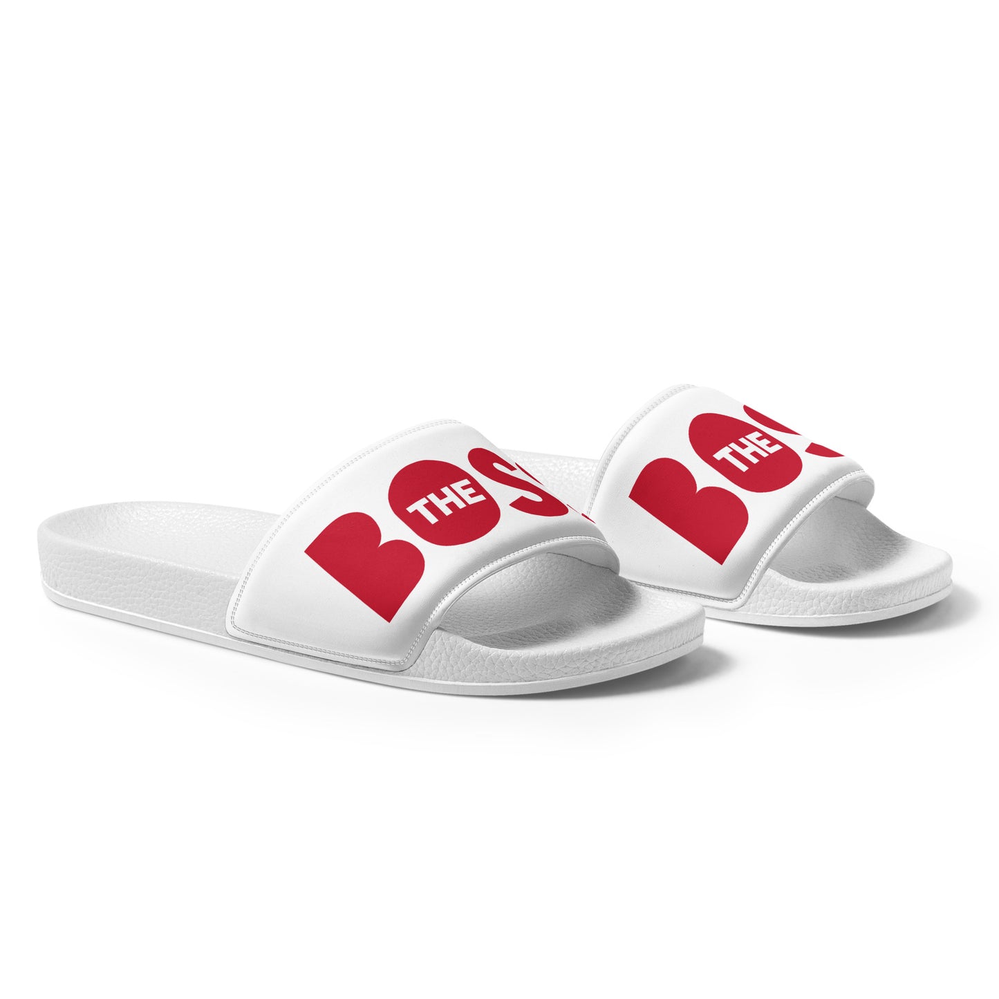 The Boss Men’s slides | White and Red