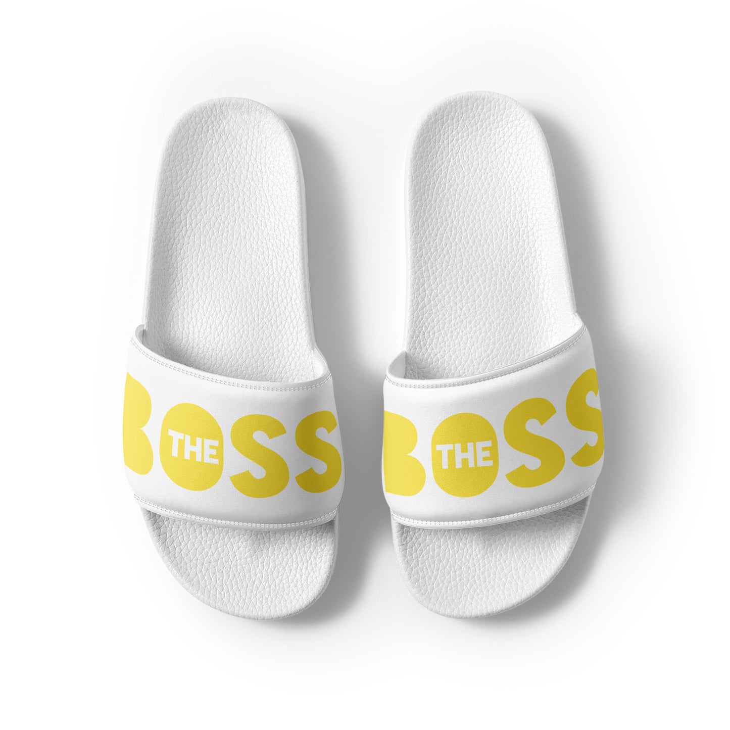 The Boss Women's slides | White and Yellow