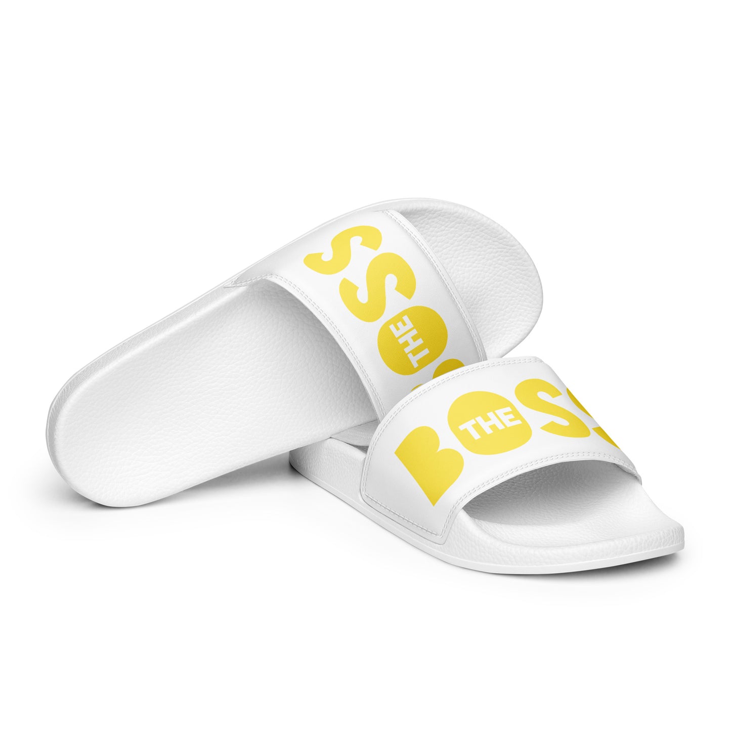 The Boss Women's slides | White and Yellow