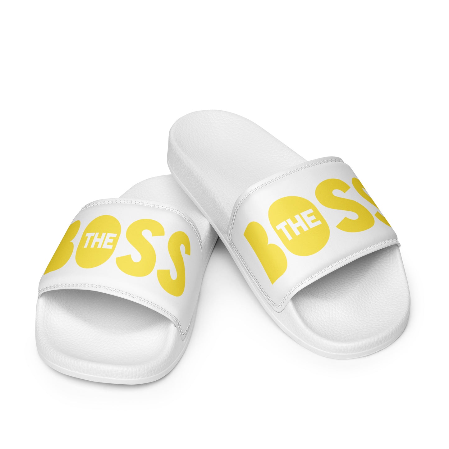 The Boss Women's slides | White and Yellow