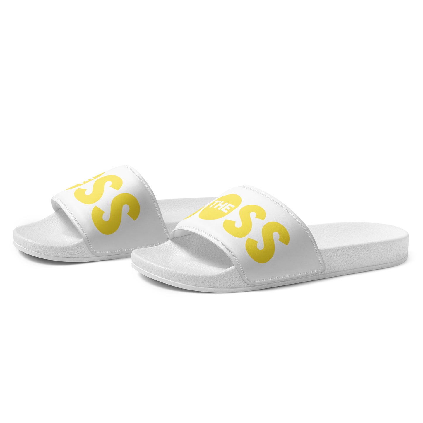 The Boss Women's slides | White and Yellow