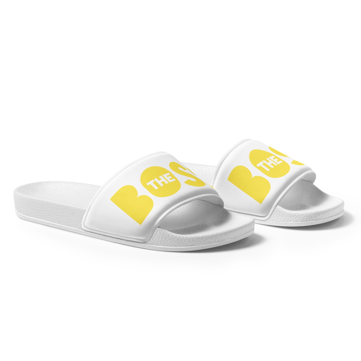 The Boss Women's slides | White and Yellow