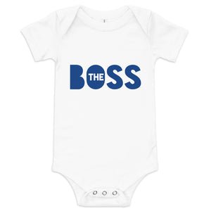 The Boss Boy's short sleeve one piece | White and Blue